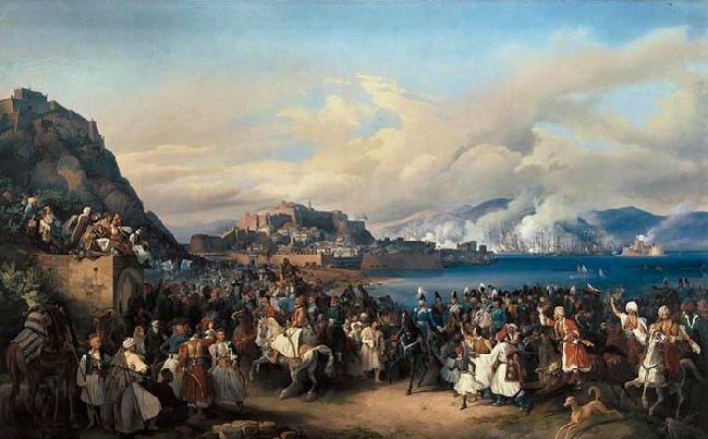 HESS, Heinrich Maria von The Entry of King Othon of Greece into Nauplia Germany oil painting art